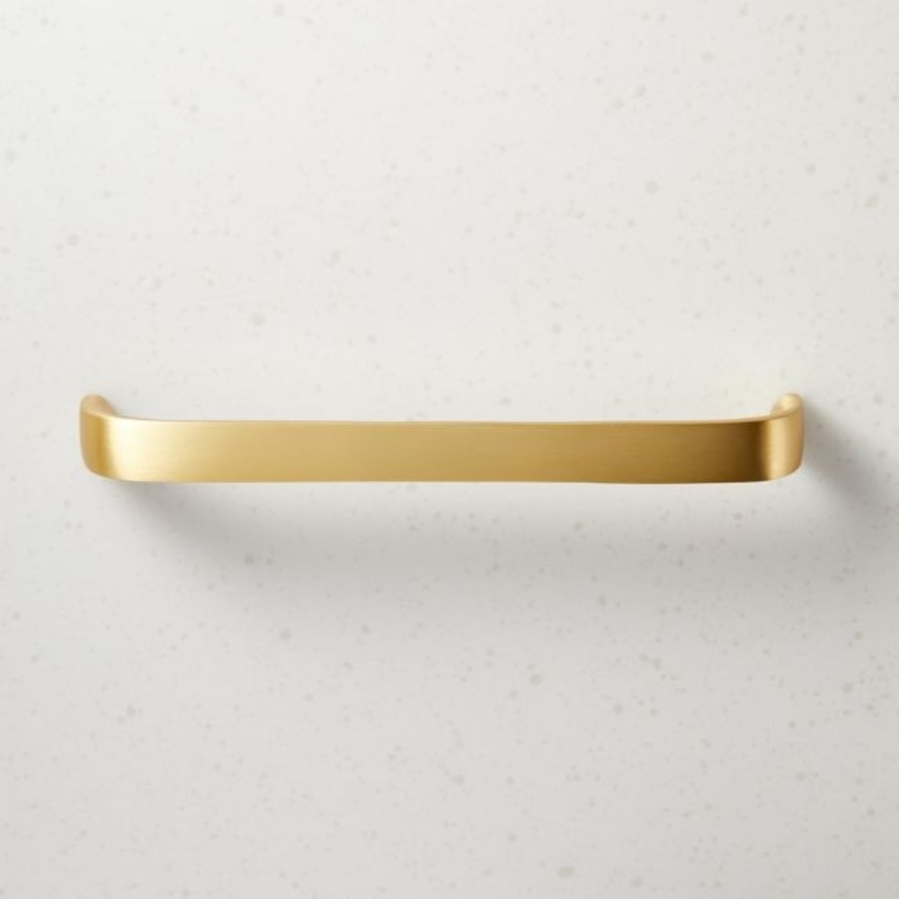 Set of 2 Brass Handles NWT with hardware CB2 6”
